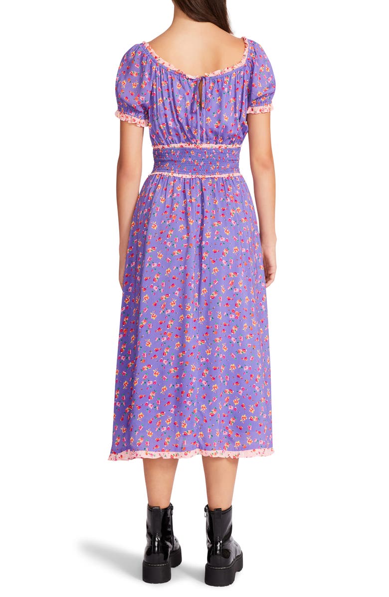 Betsey Johnson Ditsy Rose Chalis Midi Dress, Alternate, color,