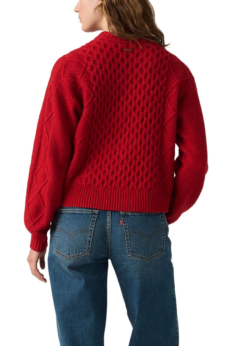 Mixed Stitch Cardigan, Alternate, color, EMBOLDENED