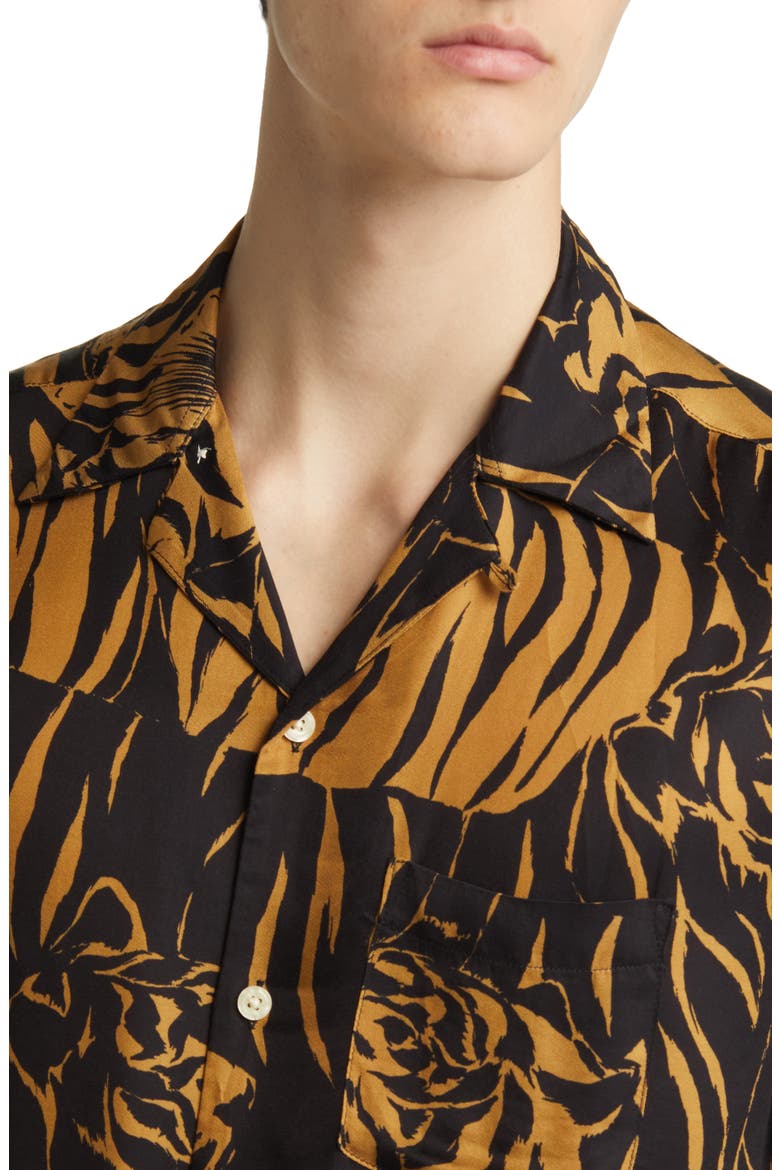 Wildcat Short Sleeve Button-Up Camp Shirt, Alternate, color, SEASHELL BROWN