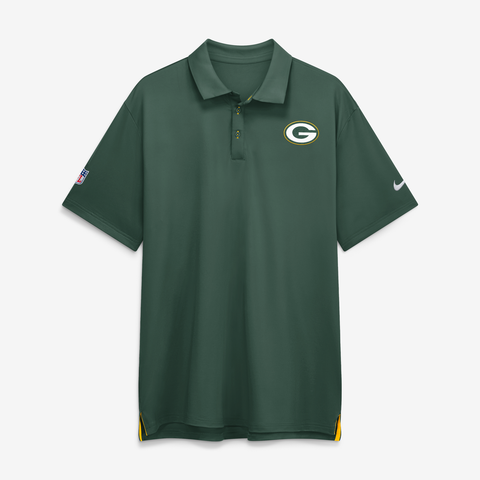 Men's Nike Green Green Bay Packers Sideline Powerful Blocking Dri-FIT Tour Polo