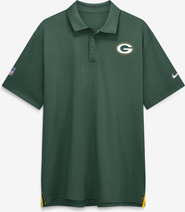 Nike Men's Nike Green Green Bay Packers Sideline Powerful Blocking Dri-FIT Tour Polo
