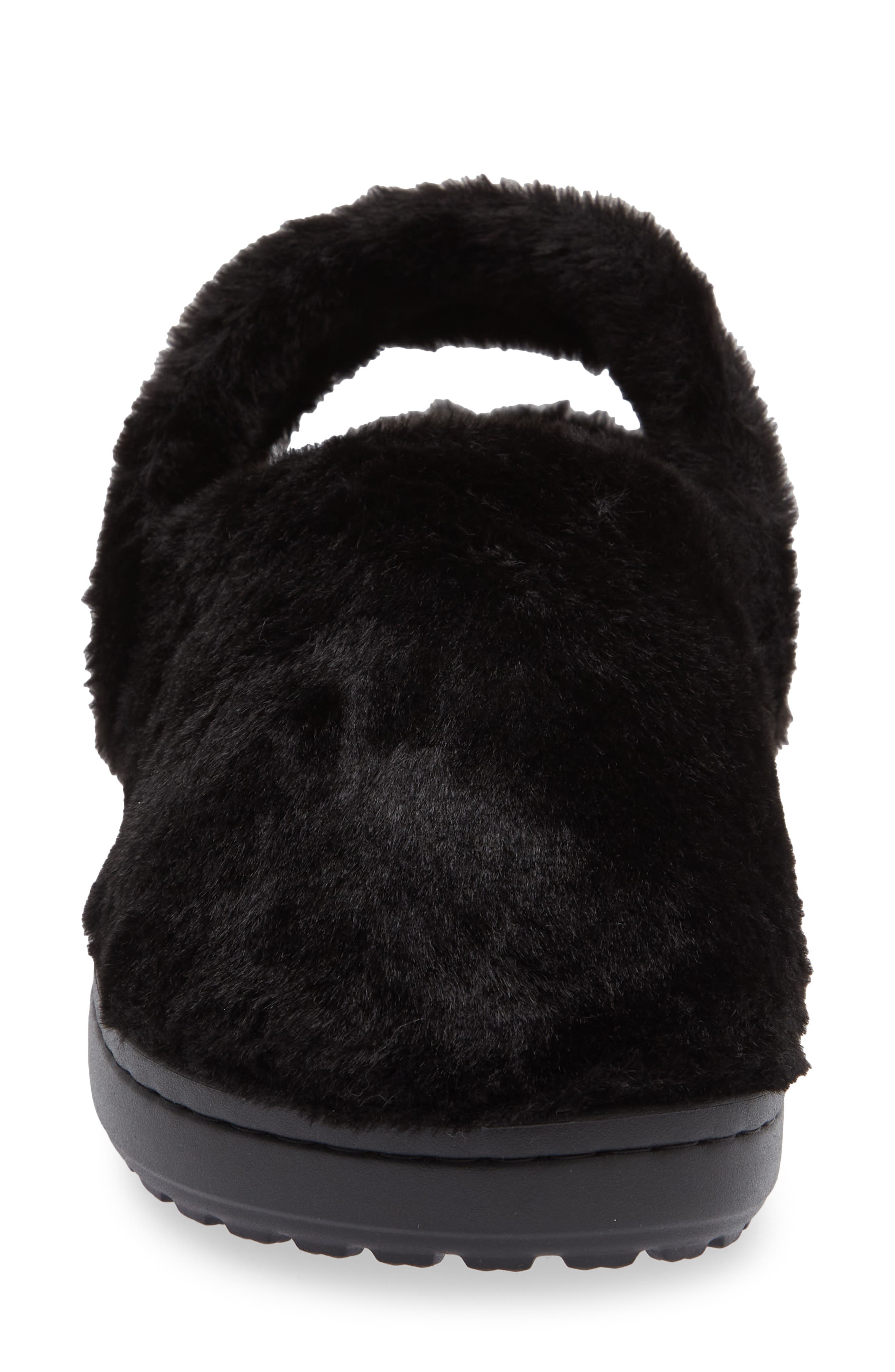 CROCS Classic Unfurgettable Faux Fur Clog, Alternate, color, Black