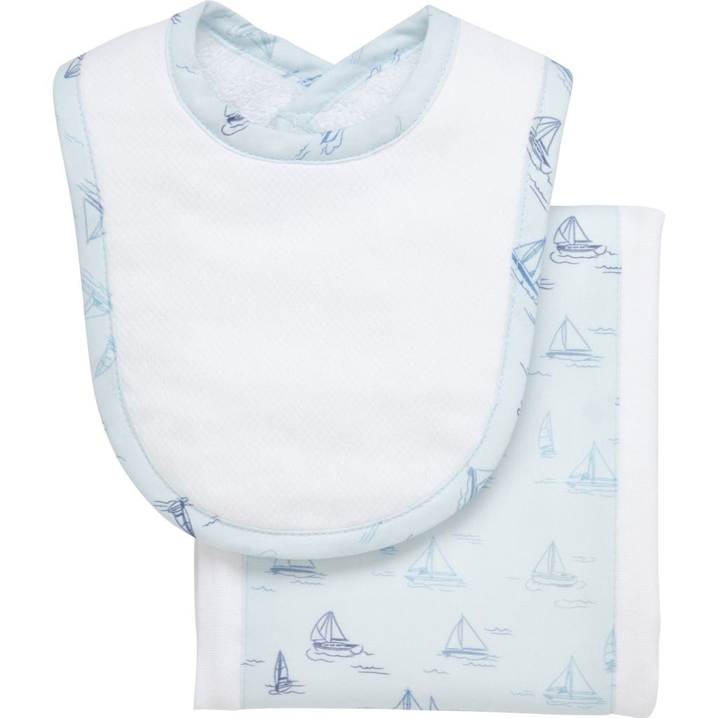 3 Marthas Print Drooler Bib & Burp Set