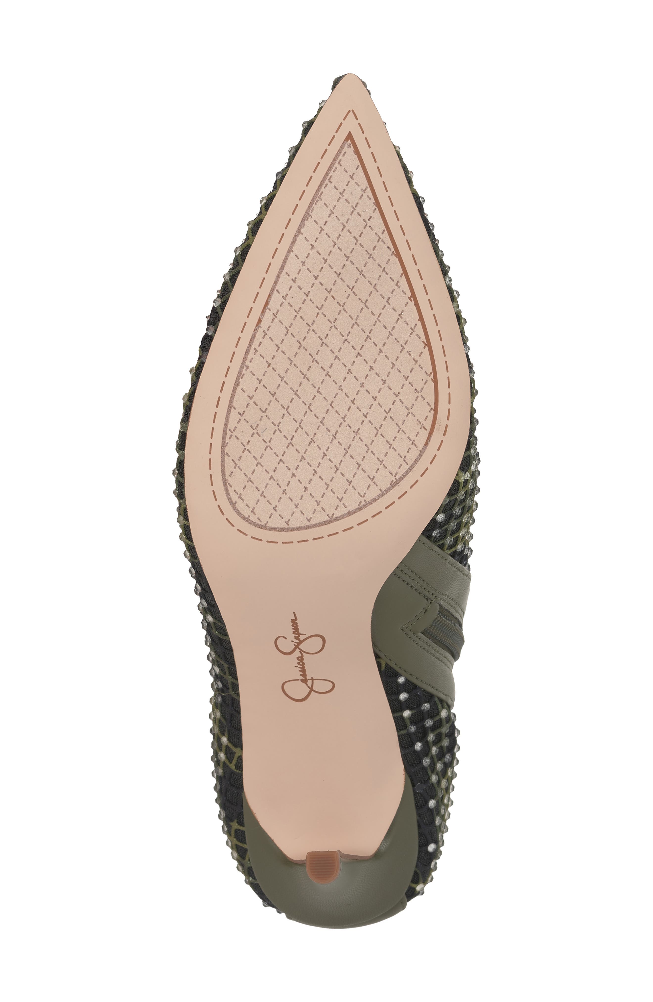 Jessica Simpson Pazra Studded Bootie, Alternate, color, Deep Moss Multi
