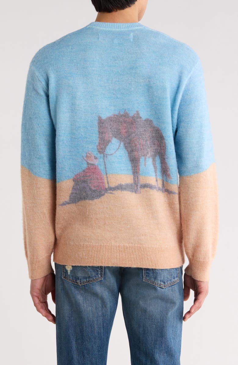 ONE OF THESE DAYS So Far Away Printed Sweater, Alternate, color, Multi
