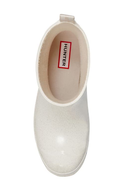 Hunter Original Play Waterproof Rain Bootie In Shaded White