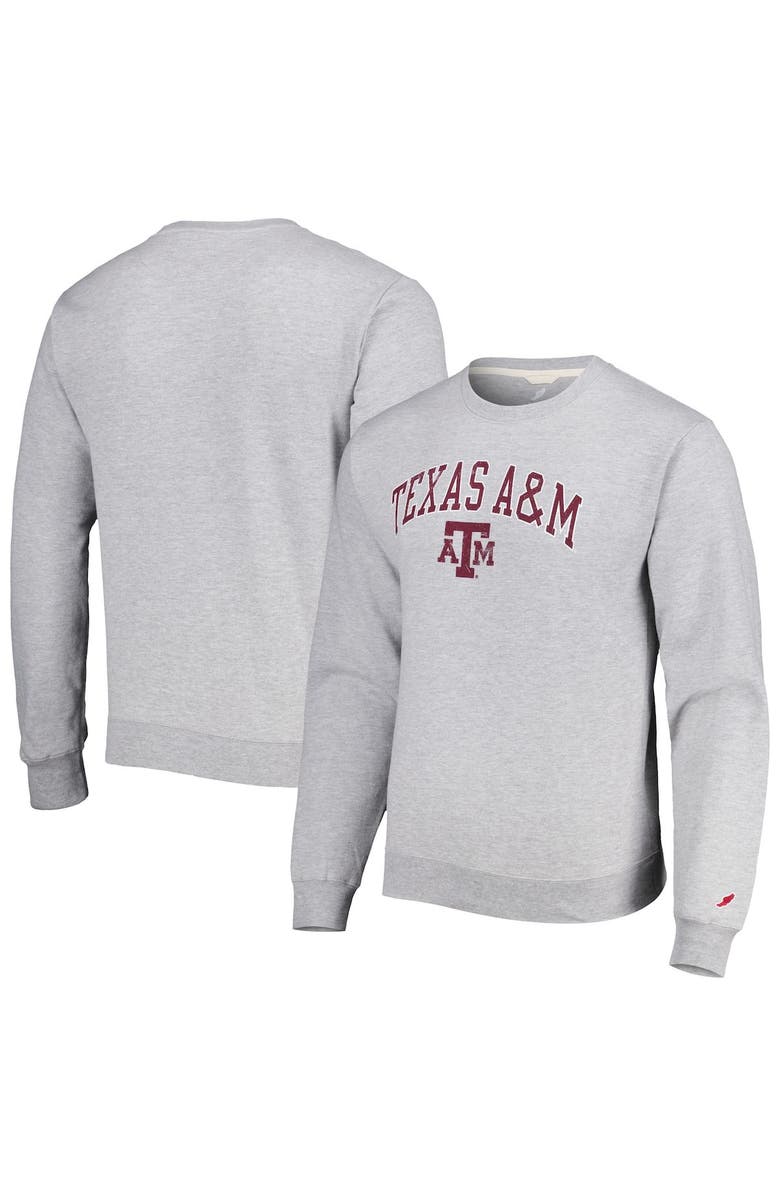 LEAGUE COLLEGIATE WEAR Men's League Collegiate Wear Gray Texas A&M Aggies 1965 Arch Essential Pullover Sweatshirt, Alternate, color, Gray