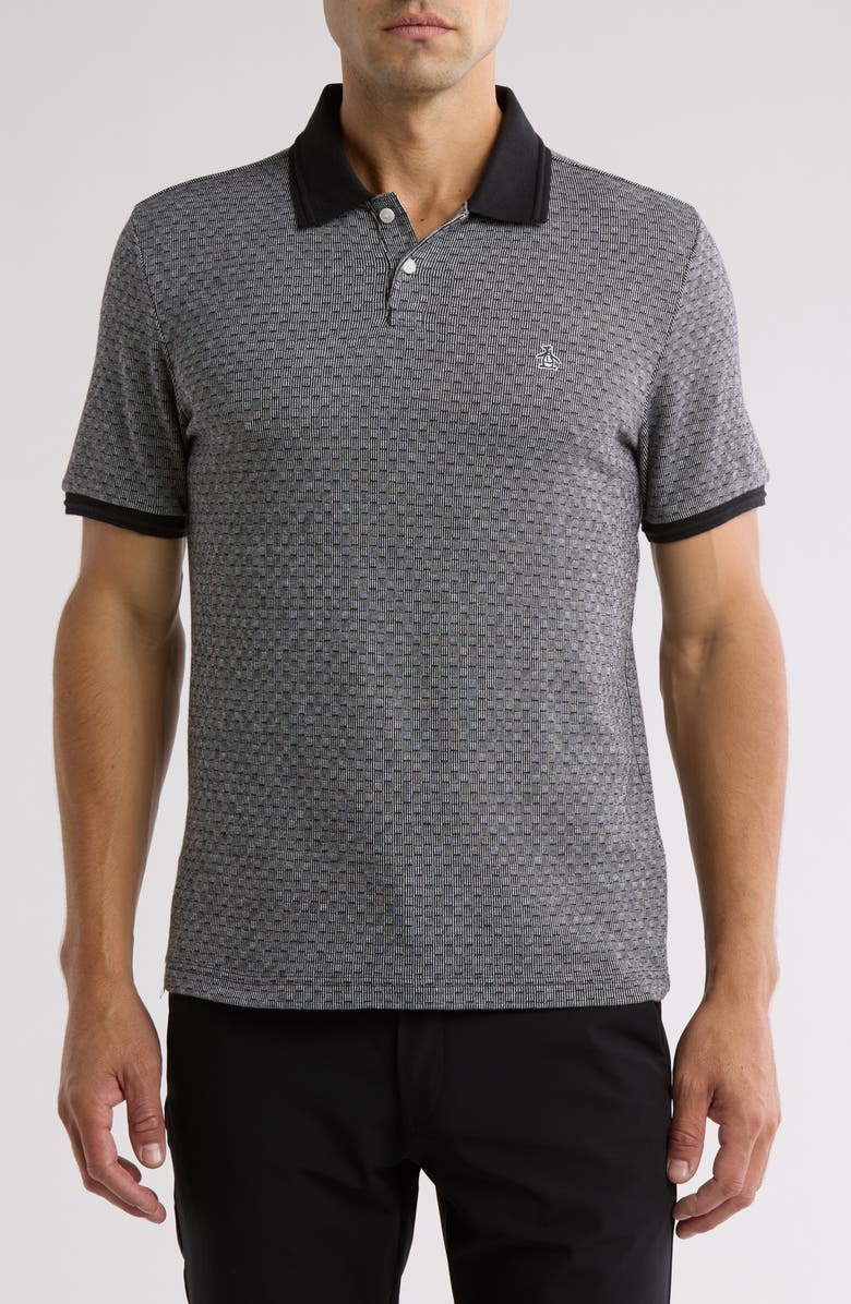Original Penguin Geo Jacquard Pique Knit Polo, Main, color,