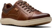 Clarks® Mapstone Lace-Up Leather Sneaker