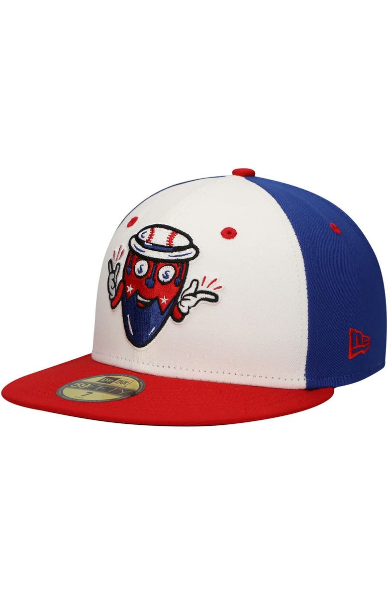 New Era Men
s New Era White Congueros de Syracuse Copa de la Diversión 59FIFTY Fitted Hat, Alternate, color, White