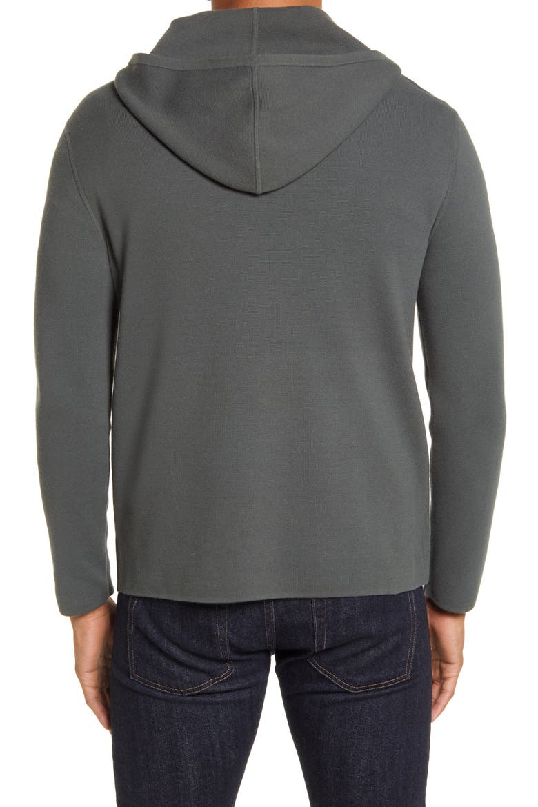 Quarter Zip Hoodie, Alternate, color, DARK GREY