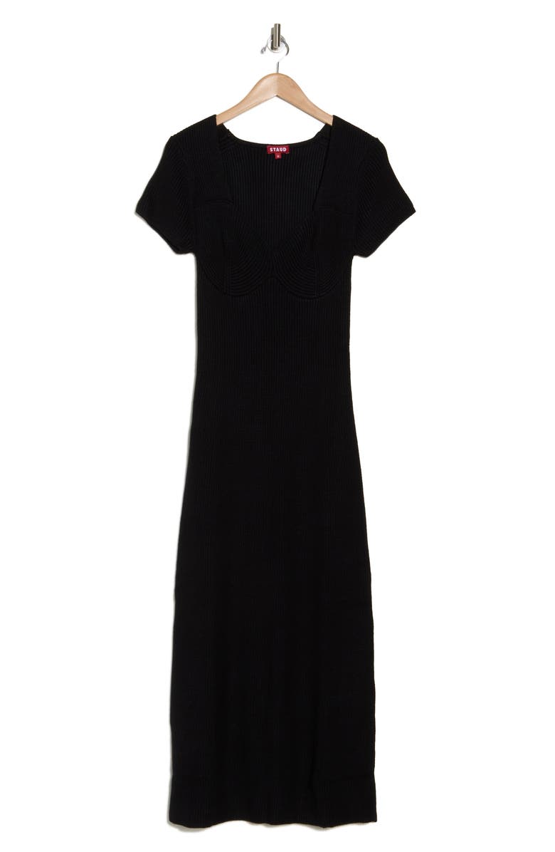 STAUD Camden Short Sleeve Maxi Sweater Dress, Alternate, color, 