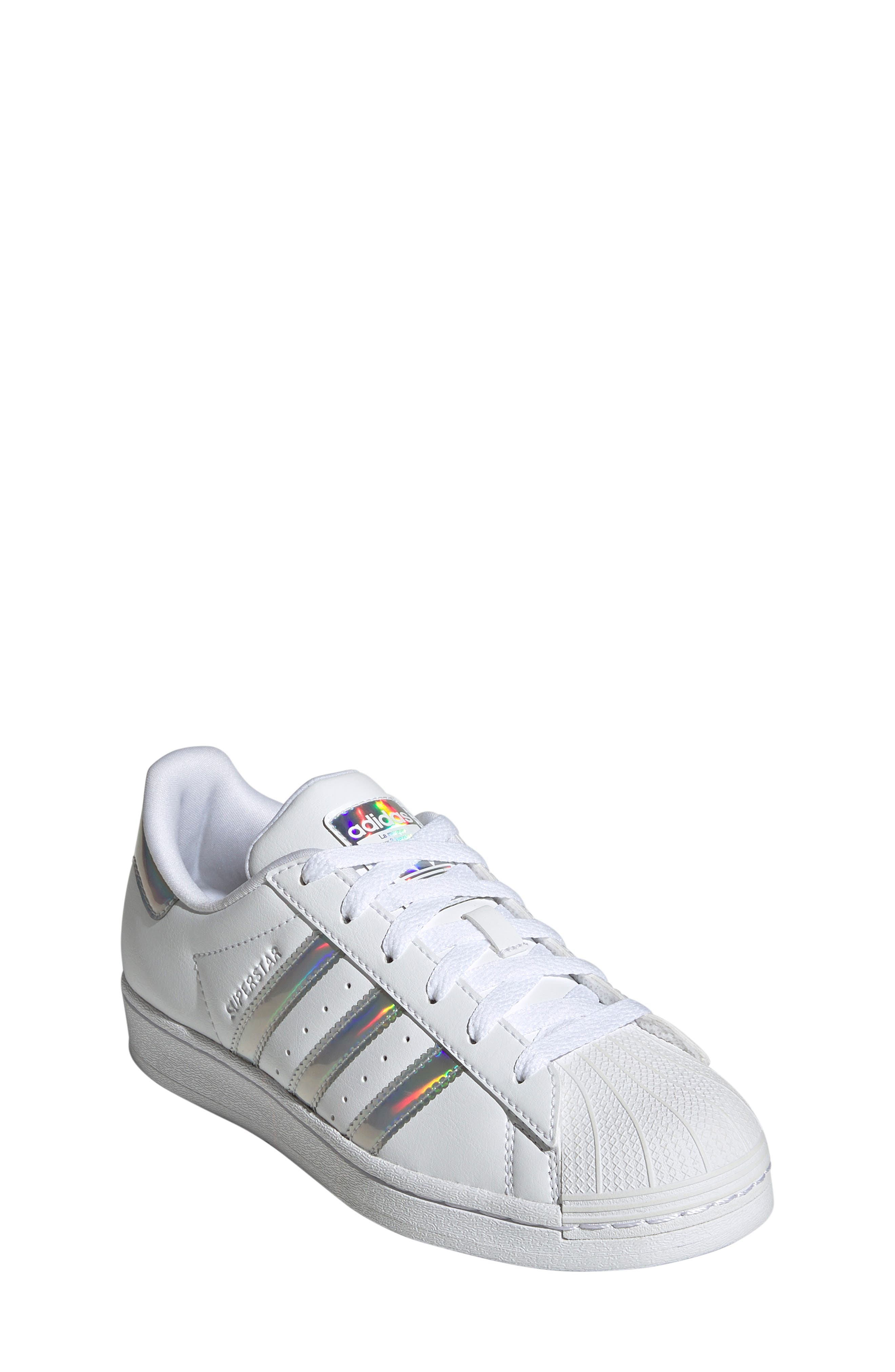 adidas Kids' Superstar Sneaker, Main, color, White/ Silver Dawn