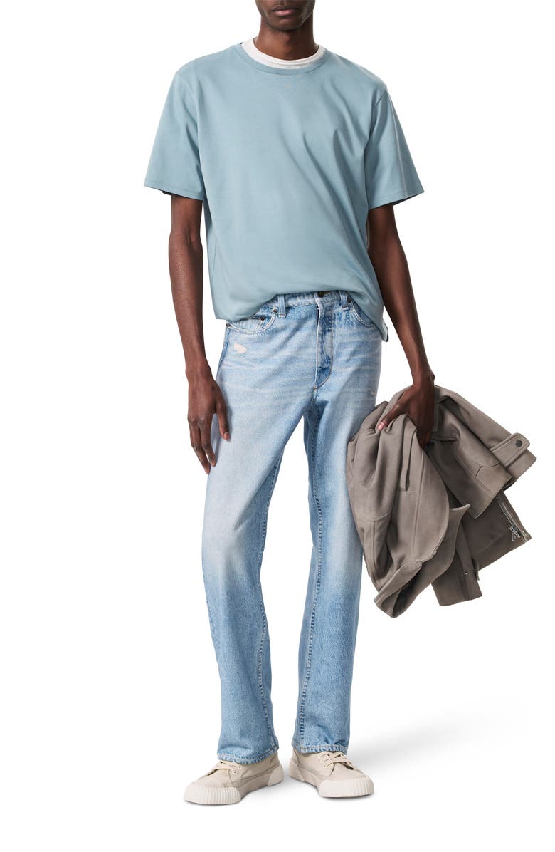 rag & bone Pure Pima T-Shirt, Alternate, color, Stoneblue