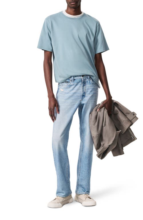 Rag & Bone Pima Interlock Tee In Stoneblue