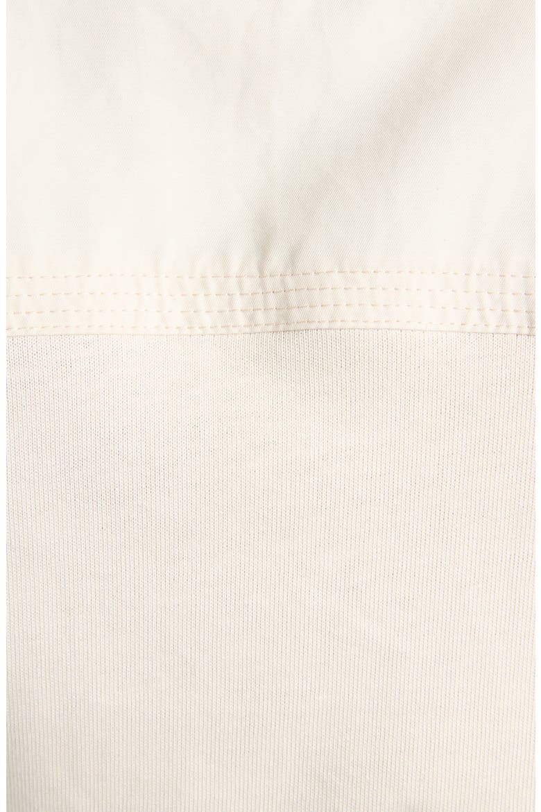 Hybrid Knit & Woven Drawstring Minidress, Alternate, color, NEUTRAL