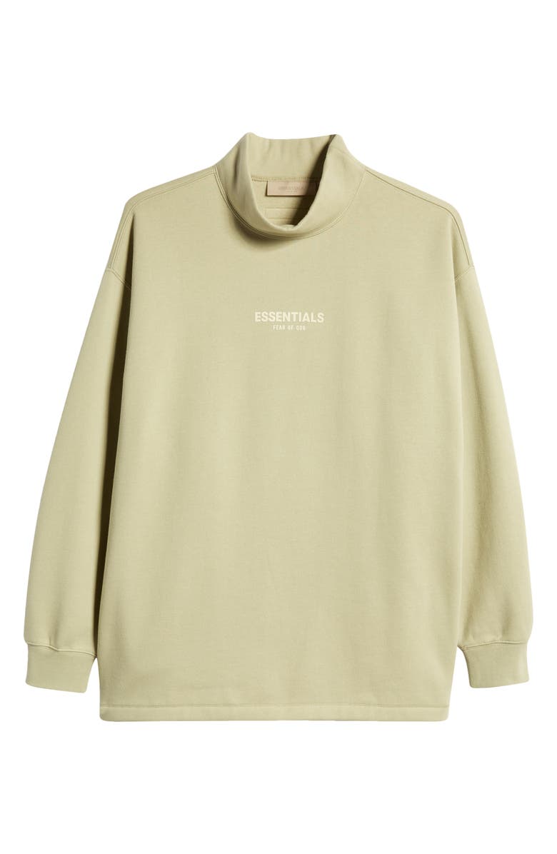Fear of God Essentials Relaxed Mock Neck Sweatshirt, Alternate, color,