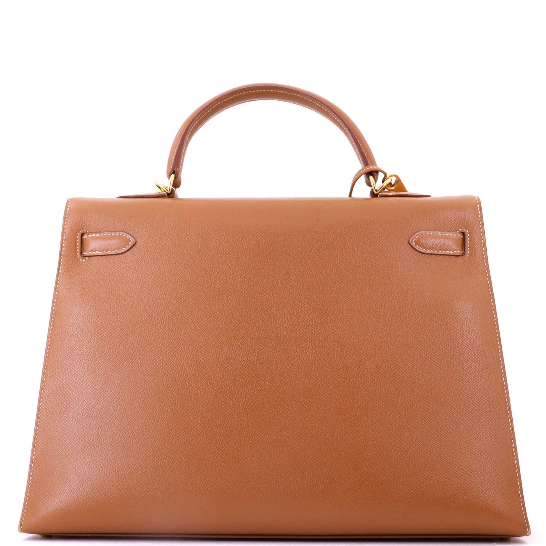 Kelly Handbag Brown Courchevel with Gold Hardware 35, Alternate, color, Gold