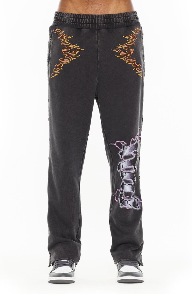 Cult of Individuality Open Hem French Terry Sweatpants, Main, color, Vintage Charcoal