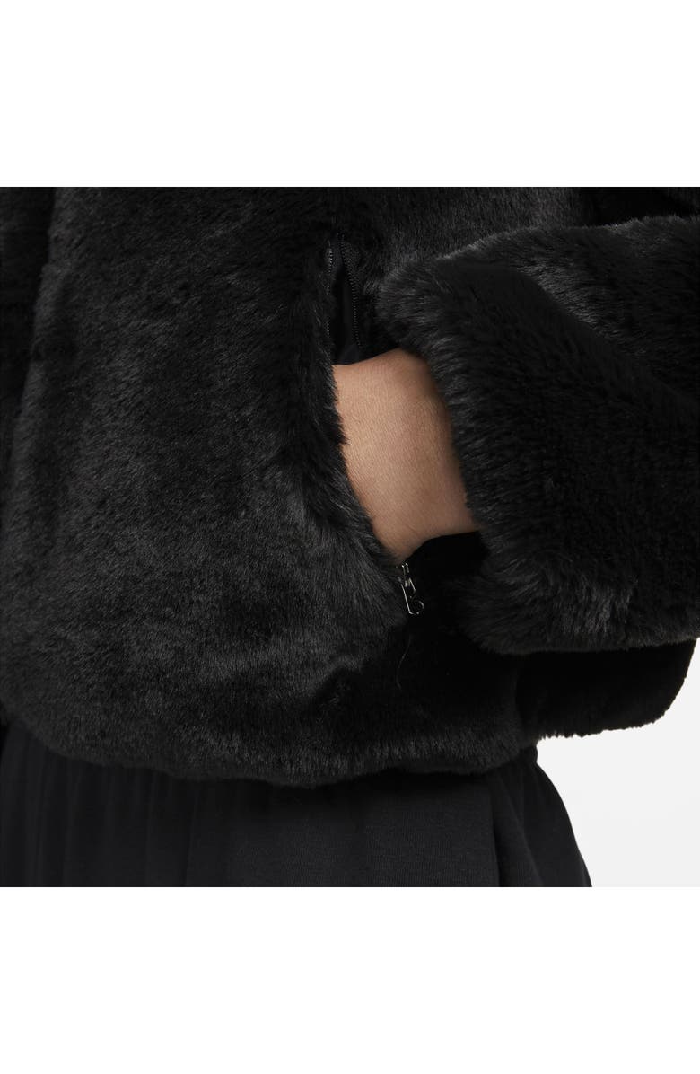 Nike Sportswear Faux Fur Bomber Jacket, Alternate, color,