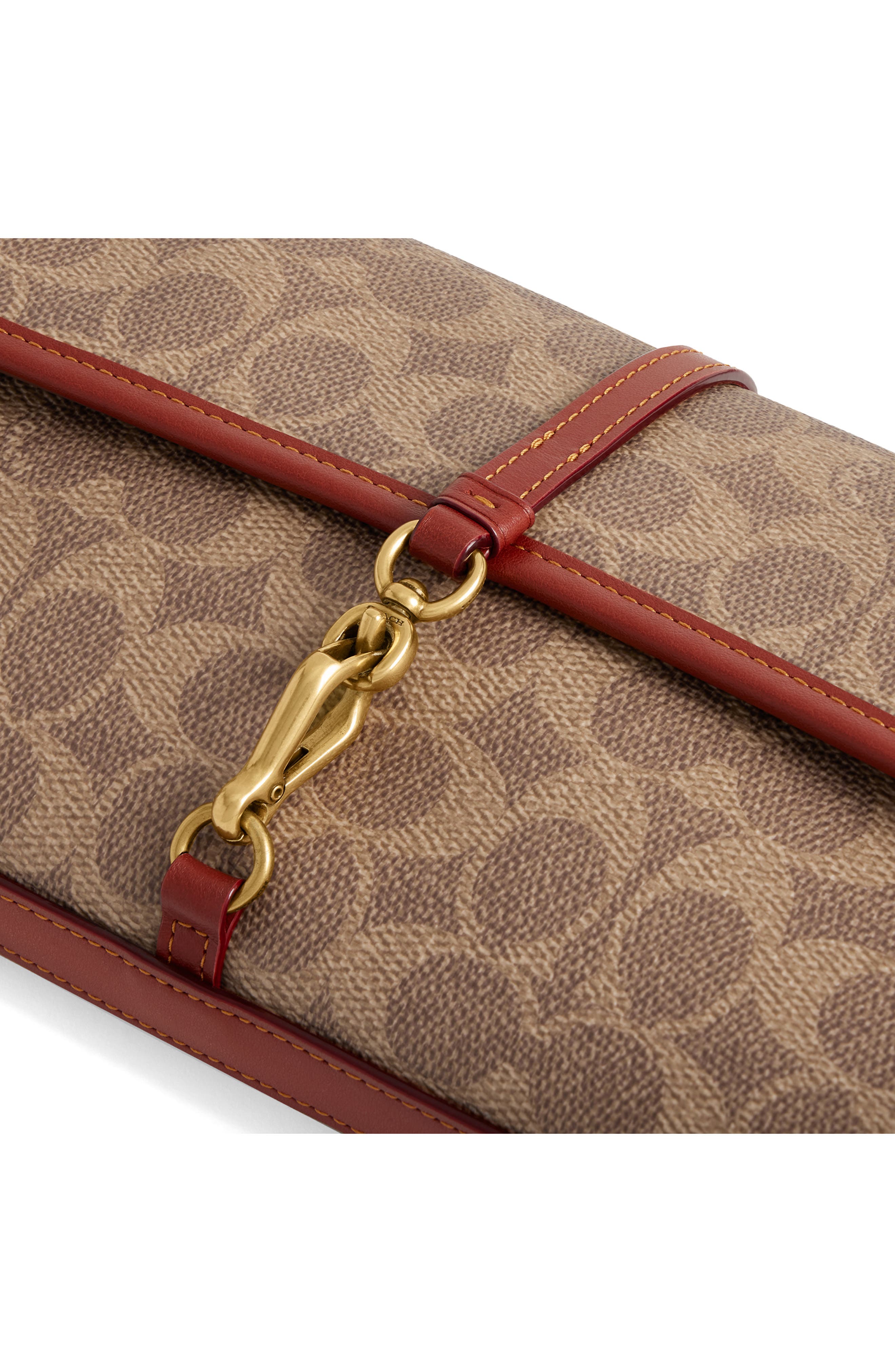 COACH Hampton Signature Coated Canvas & Leather Shoulder Bag, Alternate, color, 