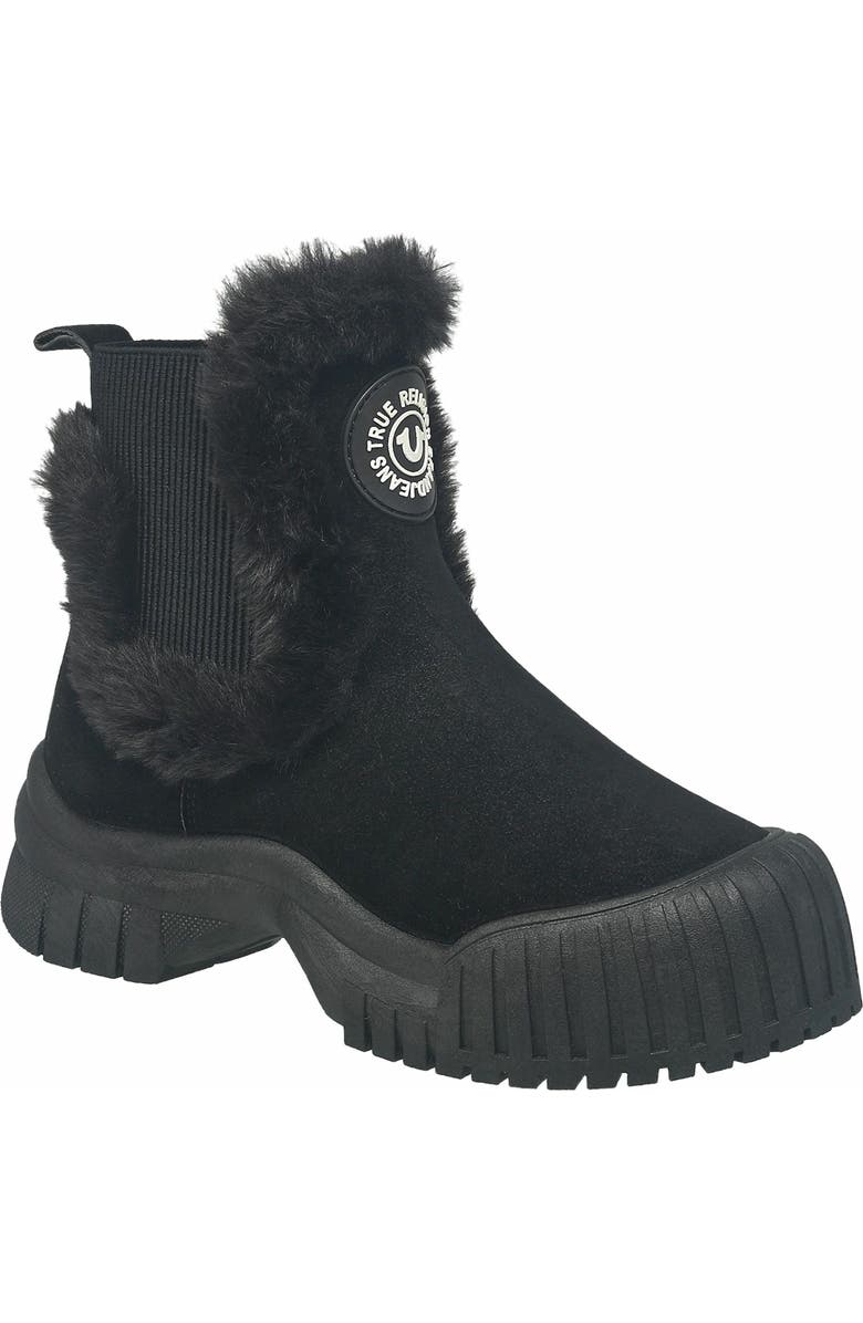 True Religion Austin Fur Trim Boot, Main, color,