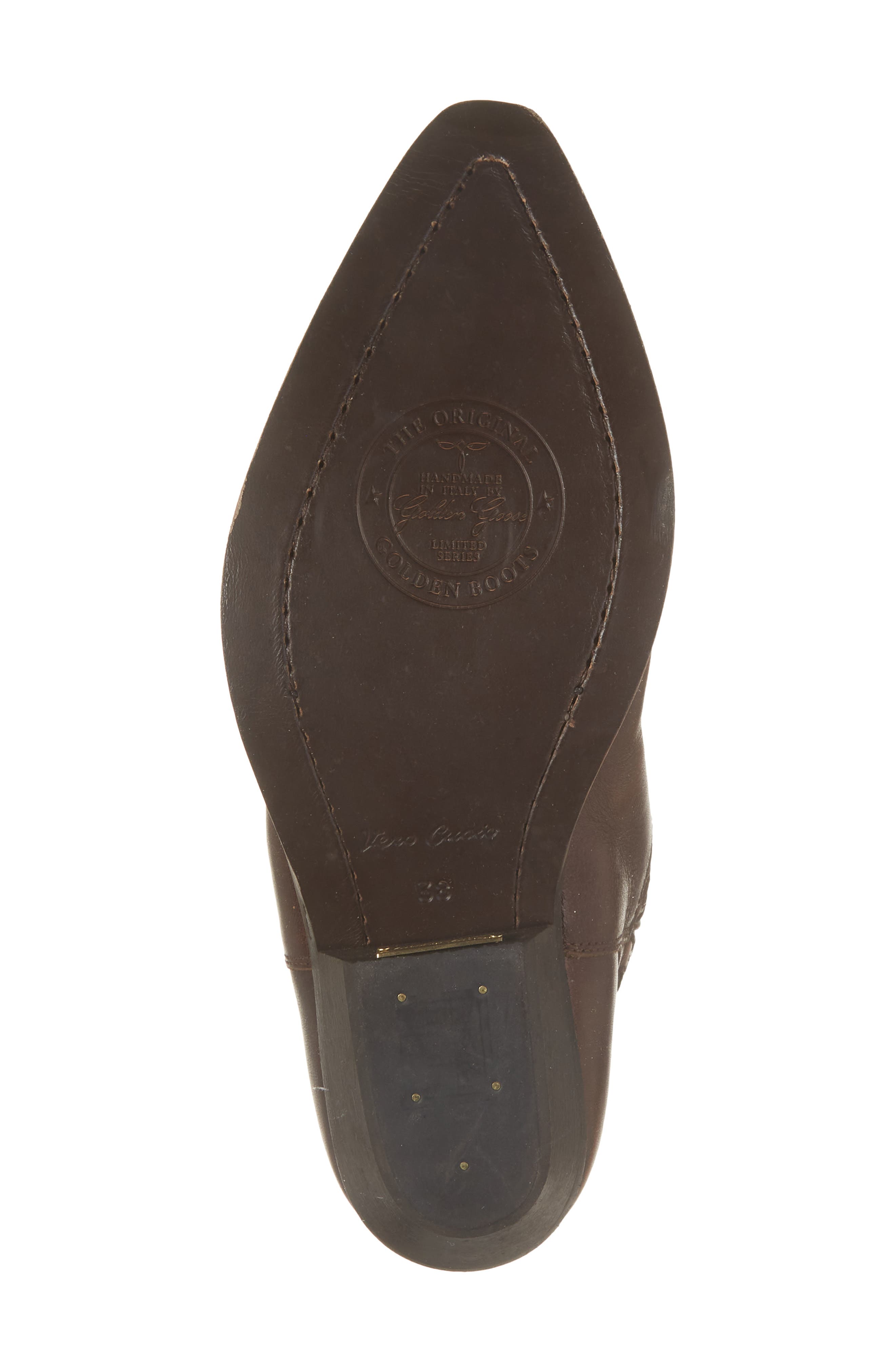 Golden Goose Wish Star Short Western Boot, Alternate, color, Dark Brown