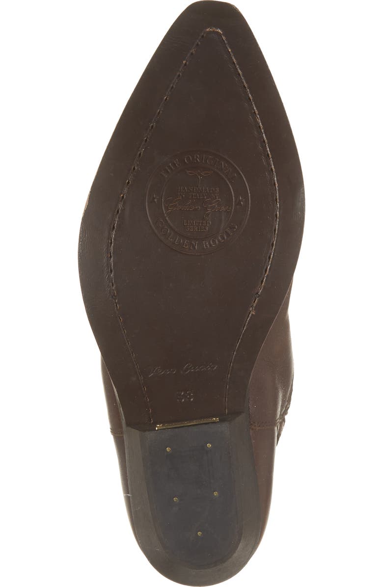 Golden Goose Wish Star Short Western Boot, Alternate, color, Dark Brown