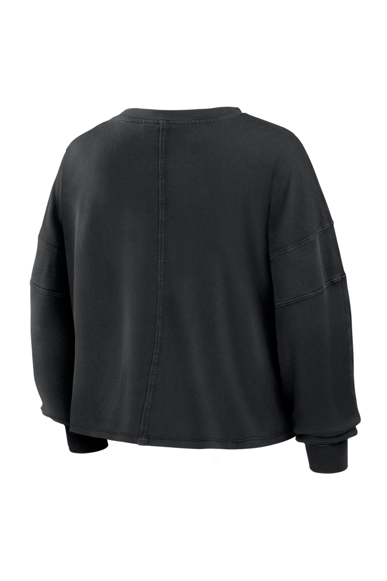 Women's Fanatics Black Buffalo Bills Oversized Chop Block Boxy Long Sleeve Top, Alternate, color, Black
