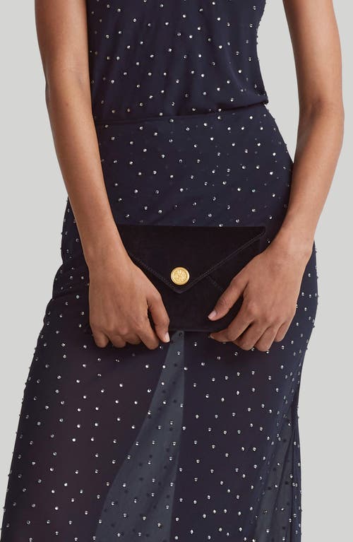 Altuzarra Medallion Velveteen Envelope Clutch In Black