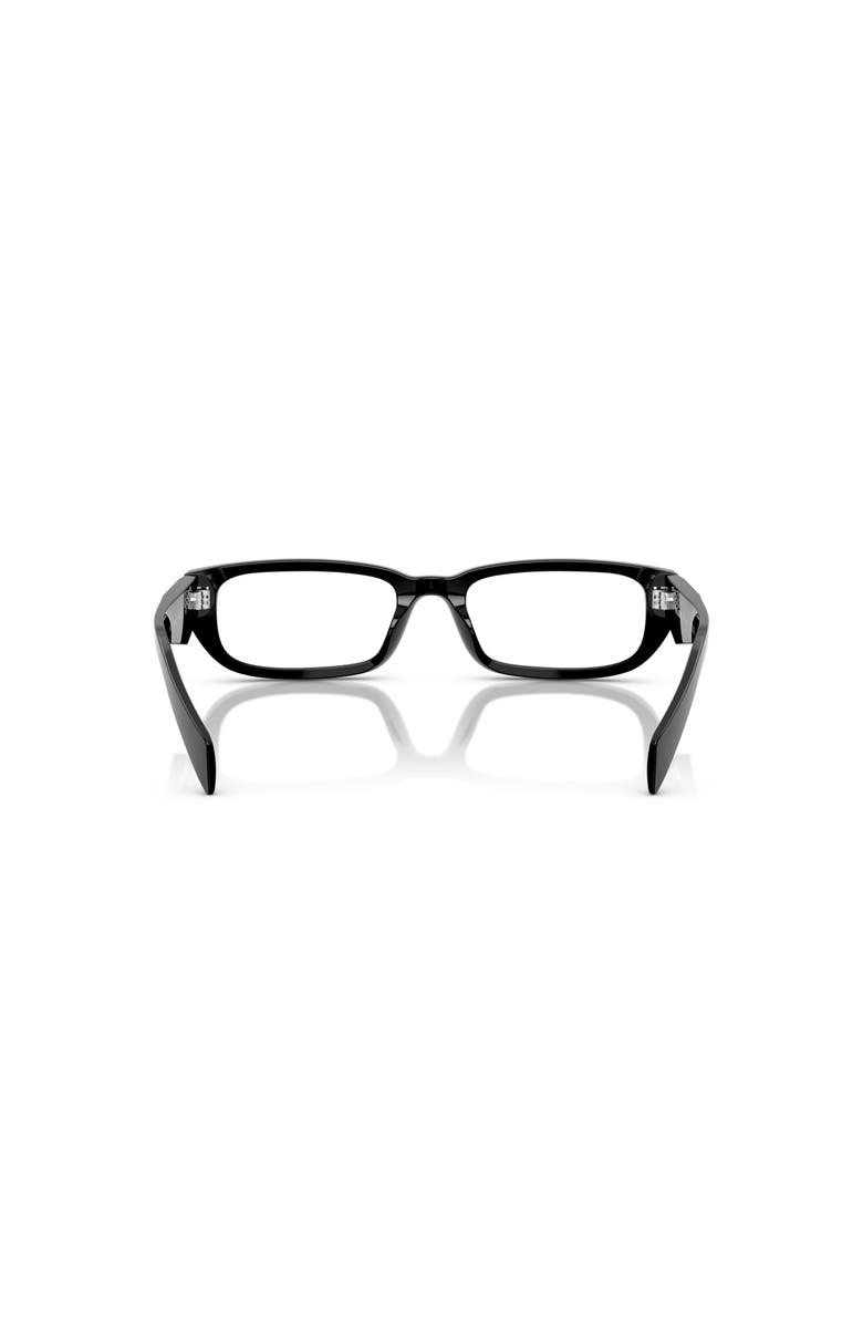 Prada 54mm Rectangle optical glasses, Alternate, color, Black