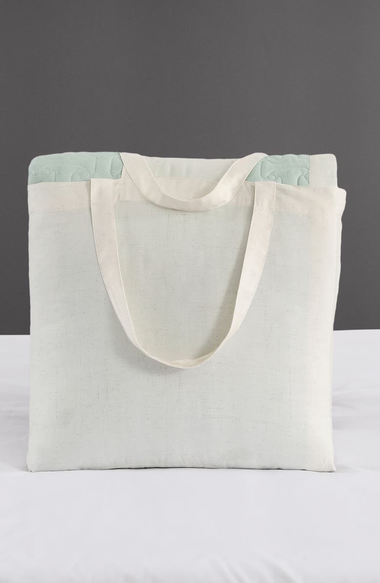 Bebejan Reversible Textured Cotton Sateen Coverlet Set, Alternate, color, Green