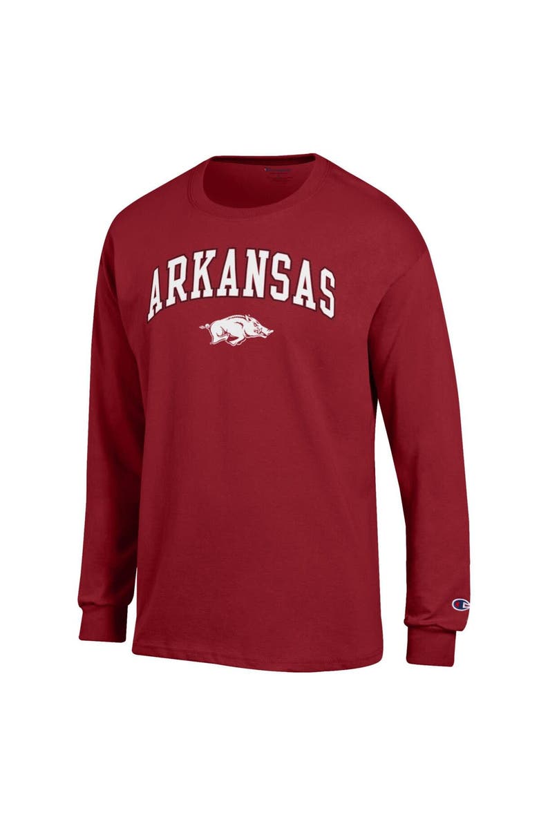 Champion Men's Champion  Cardinal Arkansas Razorbacks Arch Over Logo Long Sleeve T-Shirt, Alternate, color, Cardinal