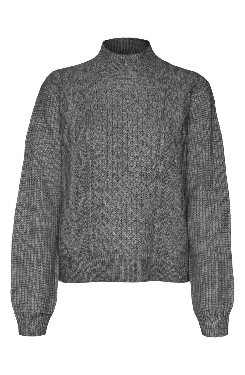 VERO MODA Universe Mock Neck Cable Sweater, Alternate, color,
