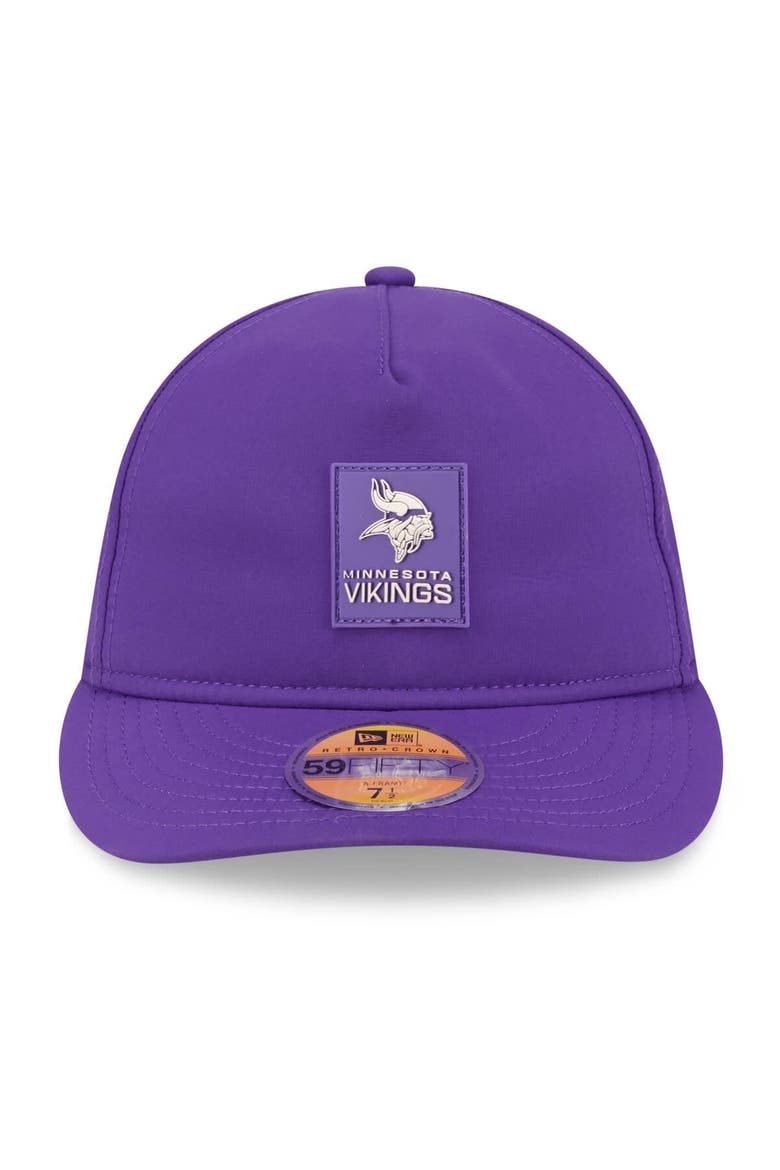 Men's New Era Purple Minnesota Vikings 2025 Sideline  Retro Crown 59FIFTY Fitted Hat, Alternate, color, Purple