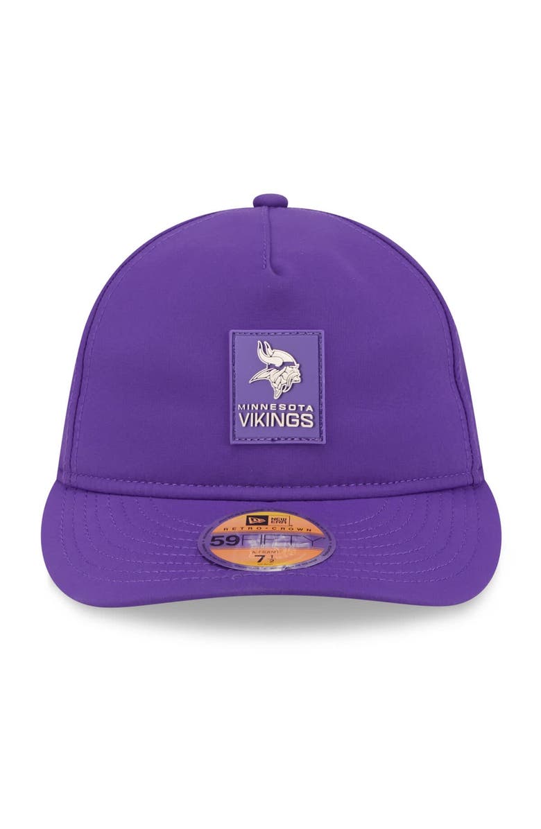 New Era Men's New Era Purple Minnesota Vikings 2025 Sideline  Retro Crown 59FIFTY Fitted Hat, Alternate, color, Purple