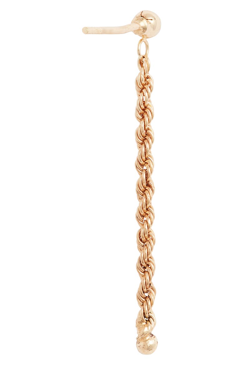 14K Gold Textured Linear Earrings   (Nordstrom Exclusive), Alternate, color, YELLOW GOLD