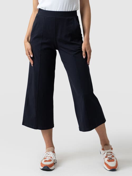 Saint + Sofia Cara Wide Leg Culotte In Blue
