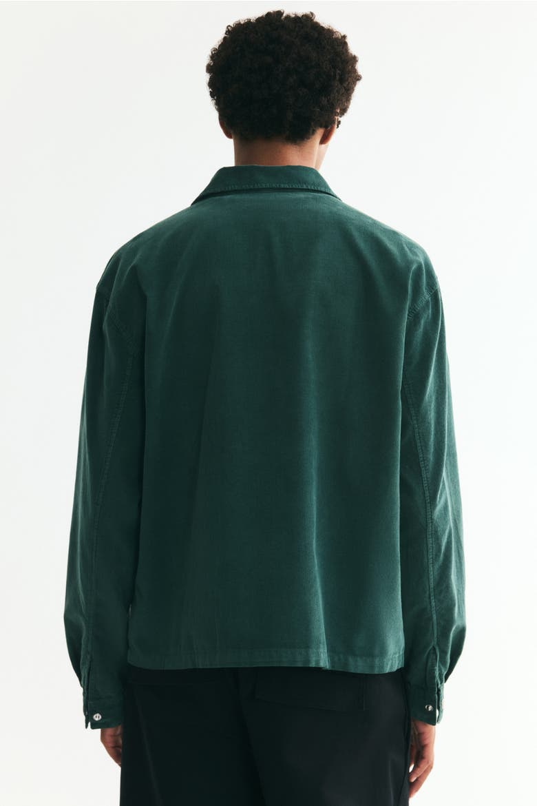 Relaxed-fit Corduroy Shirt, Alternate, color, Dark green