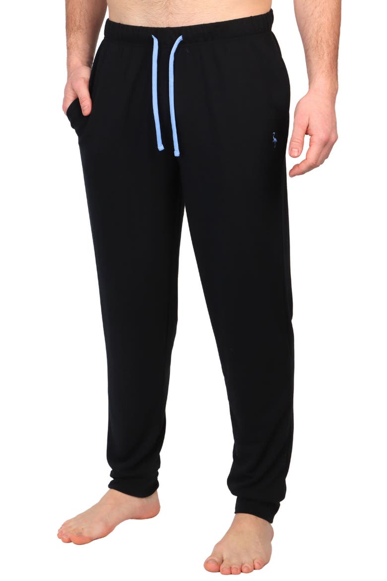 French Terry Lounge Joggers, Alternate, color, BLACK