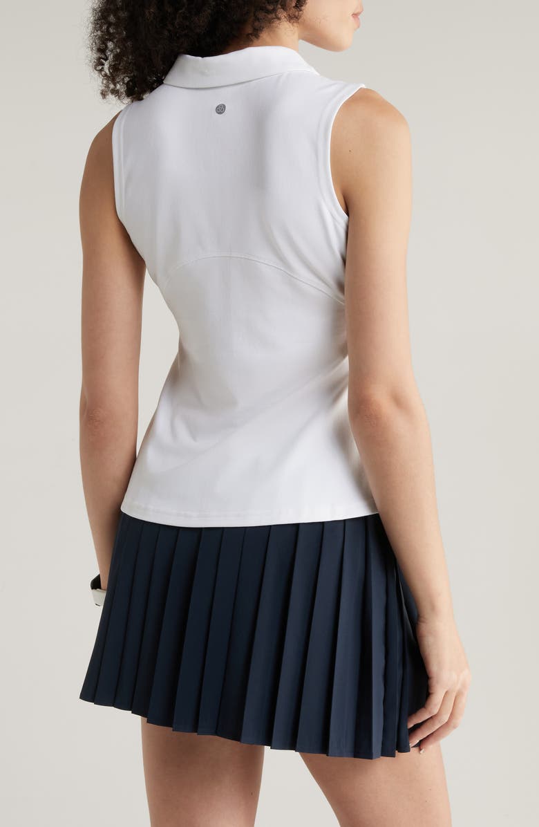 Zella Replay Half Zip Polo Tank, Alternate, color, White