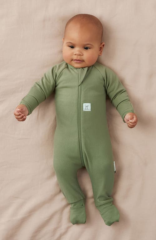 Ergopouch 1.0 Tog Long Sleeve Layering Romper In Green