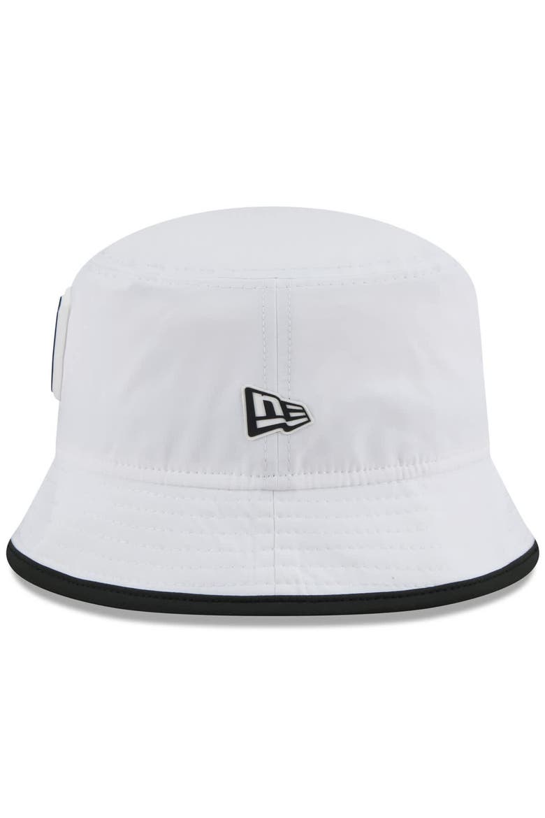 Men's New Era  White Las Vegas Raiders 2025 NFL Training Camp Stretch Bucket Hat, Alternate, color, White
