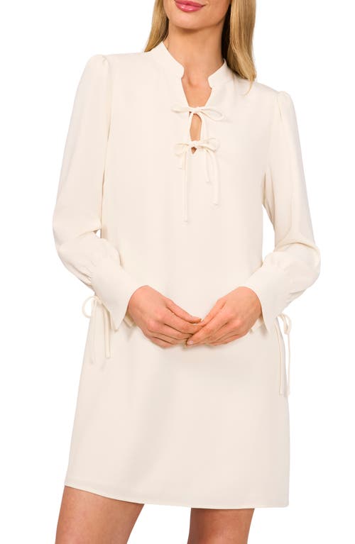 CECE CECE TIE DETAIL LONG SLEEVE DRESS