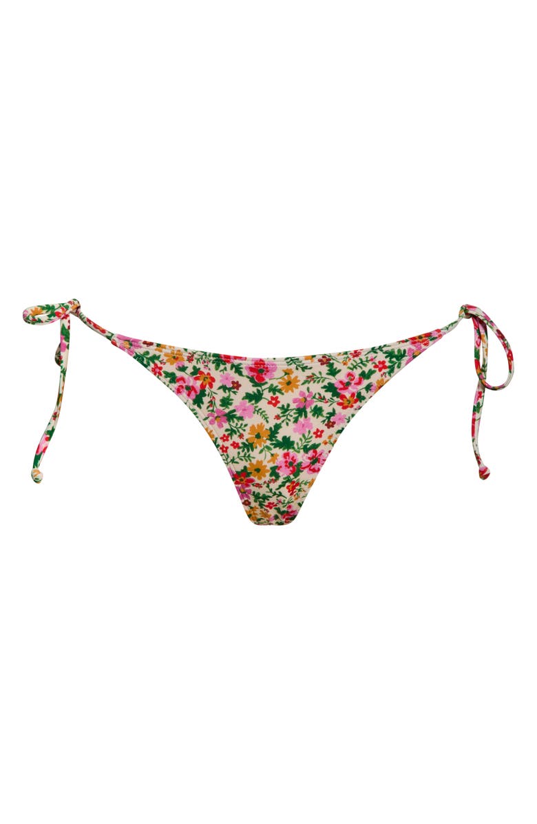 PacSun High Cut Side Tie Bikini Bottoms, Alternate, color, Green/ Pink