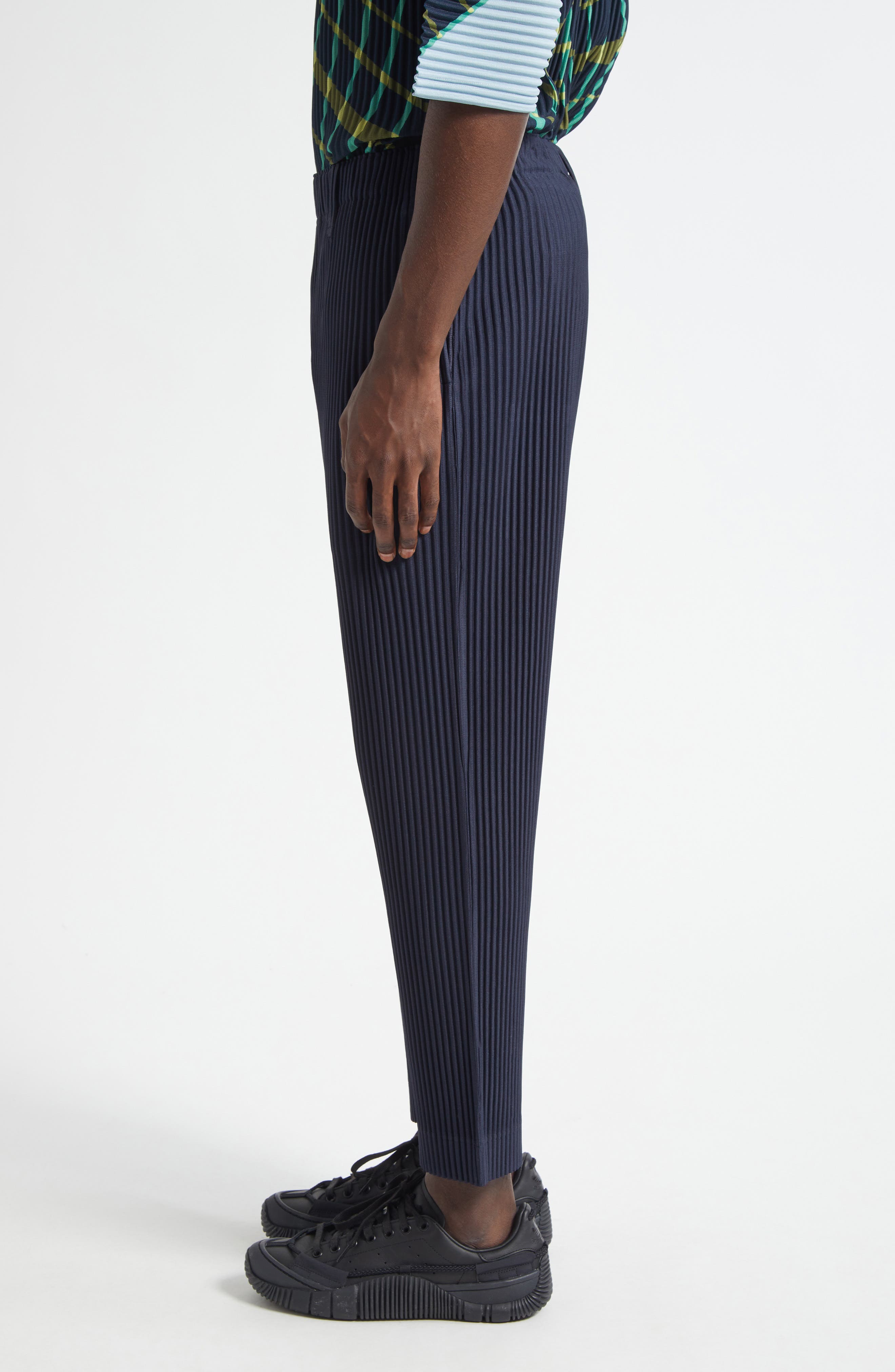 Homme Plissé Issey Miyake Basics Pleated Straight Leg Pants (Men