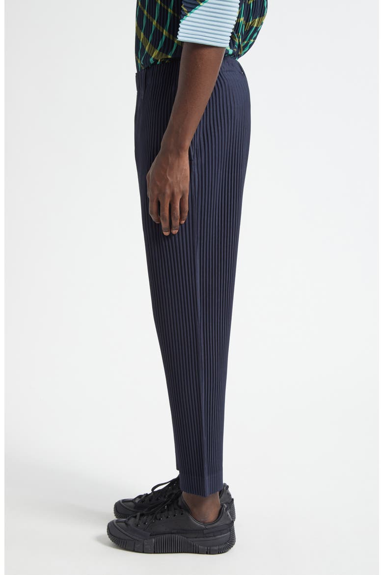 Basics Pleated Straight Leg Pants, Alternate, color, NAVY