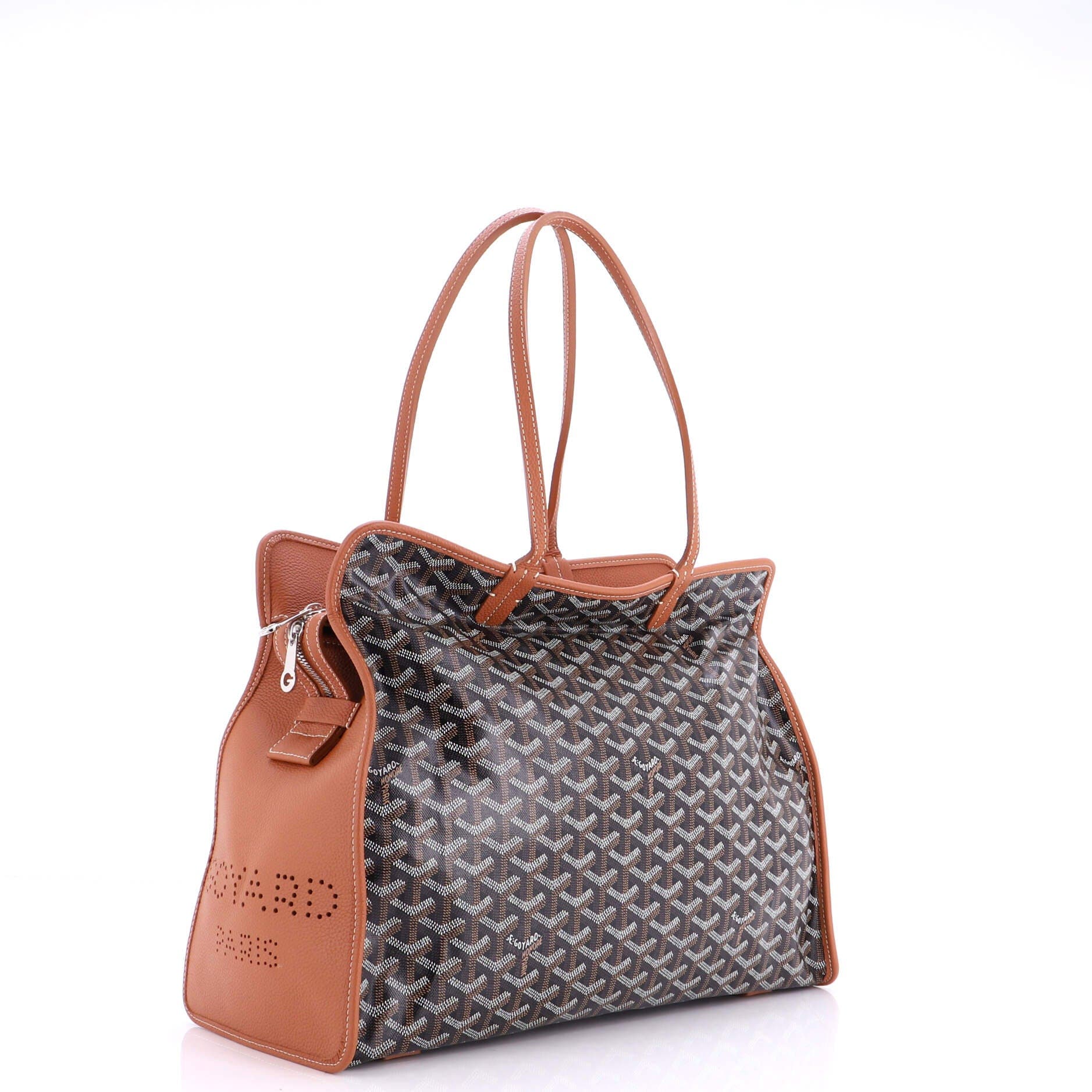 Pre-Owned Goyard Hardy Pet Carrier Coated Canvas PM, Alternate, color, Brown