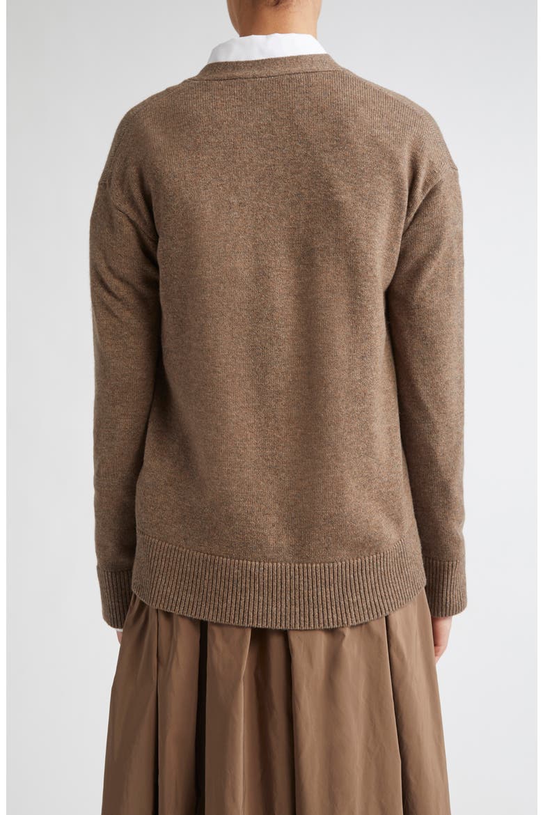 Cedro Relaxed Merino Wool & Cashmere Cardigan, Alternate, color, HAZELNUT BROWN