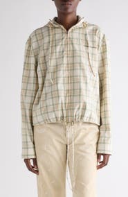 Acne Studios Check Organic Cotton Hooded Jacket